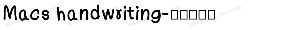 Macs handwriting字体转换